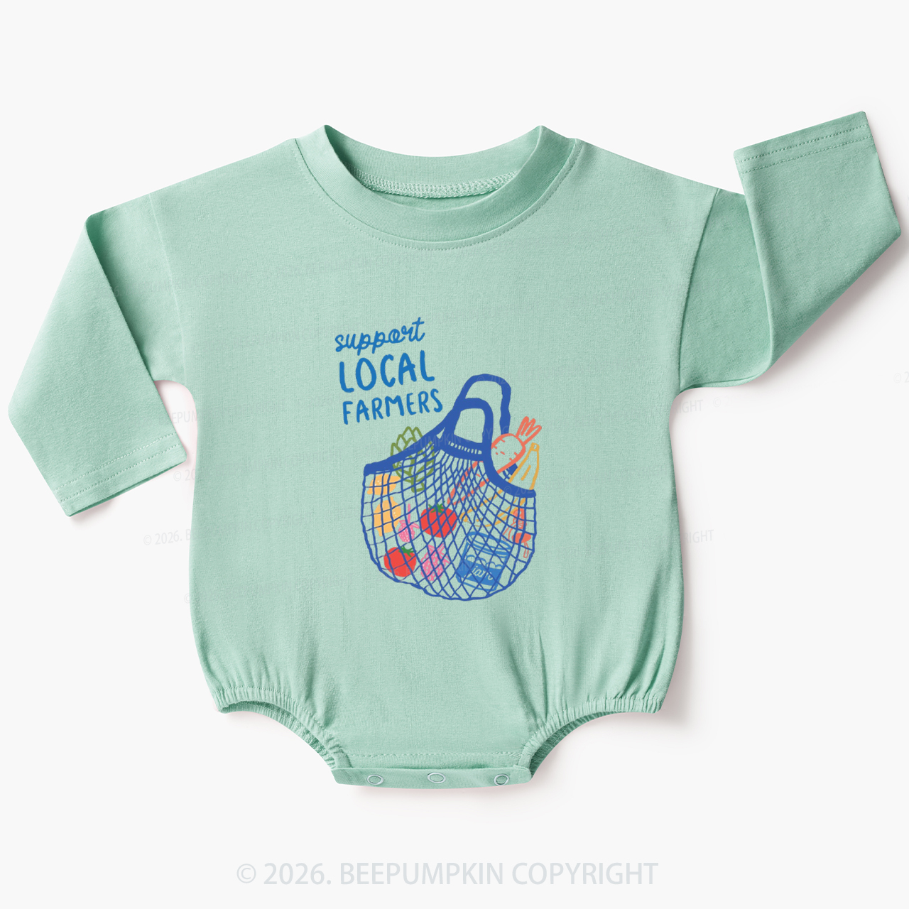Local Farmers Market Baby Bubble Romper