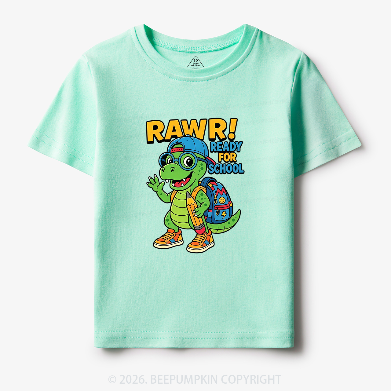 Rawr Ready for School Cute Dinosaur Toddler&Kid's Tees