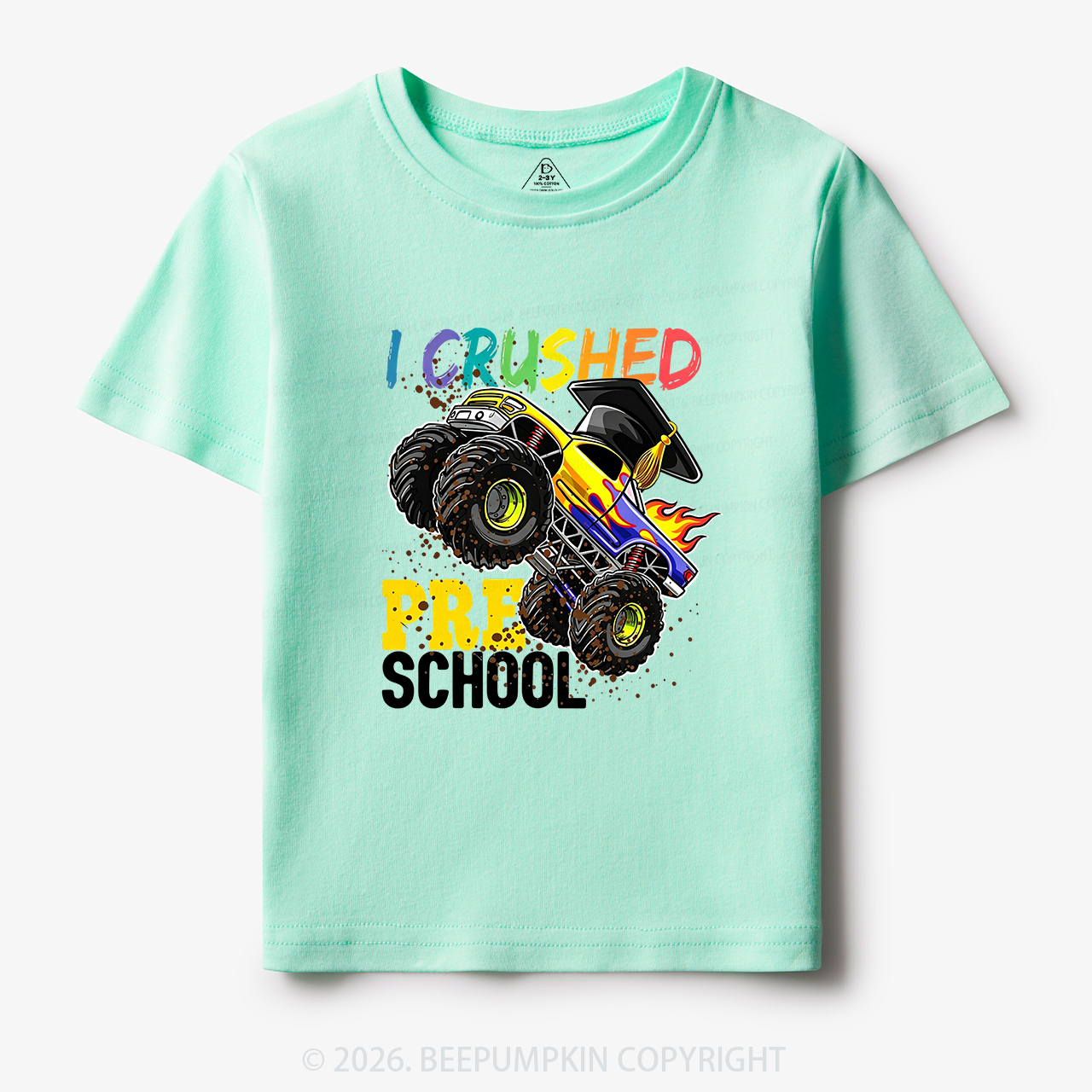 I Crushed Preschool Monster Truck Toddler&Kid's Tees