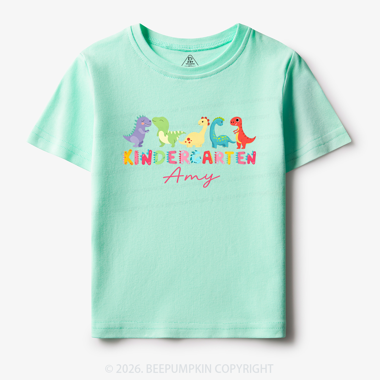 Personalized Name Dinosaur Kindergarten Toddler&Kid's Tees