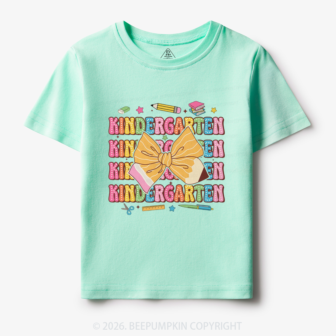 Kindergarten Pencil Coquette Bow Back To School Toddler&Kid's Tees