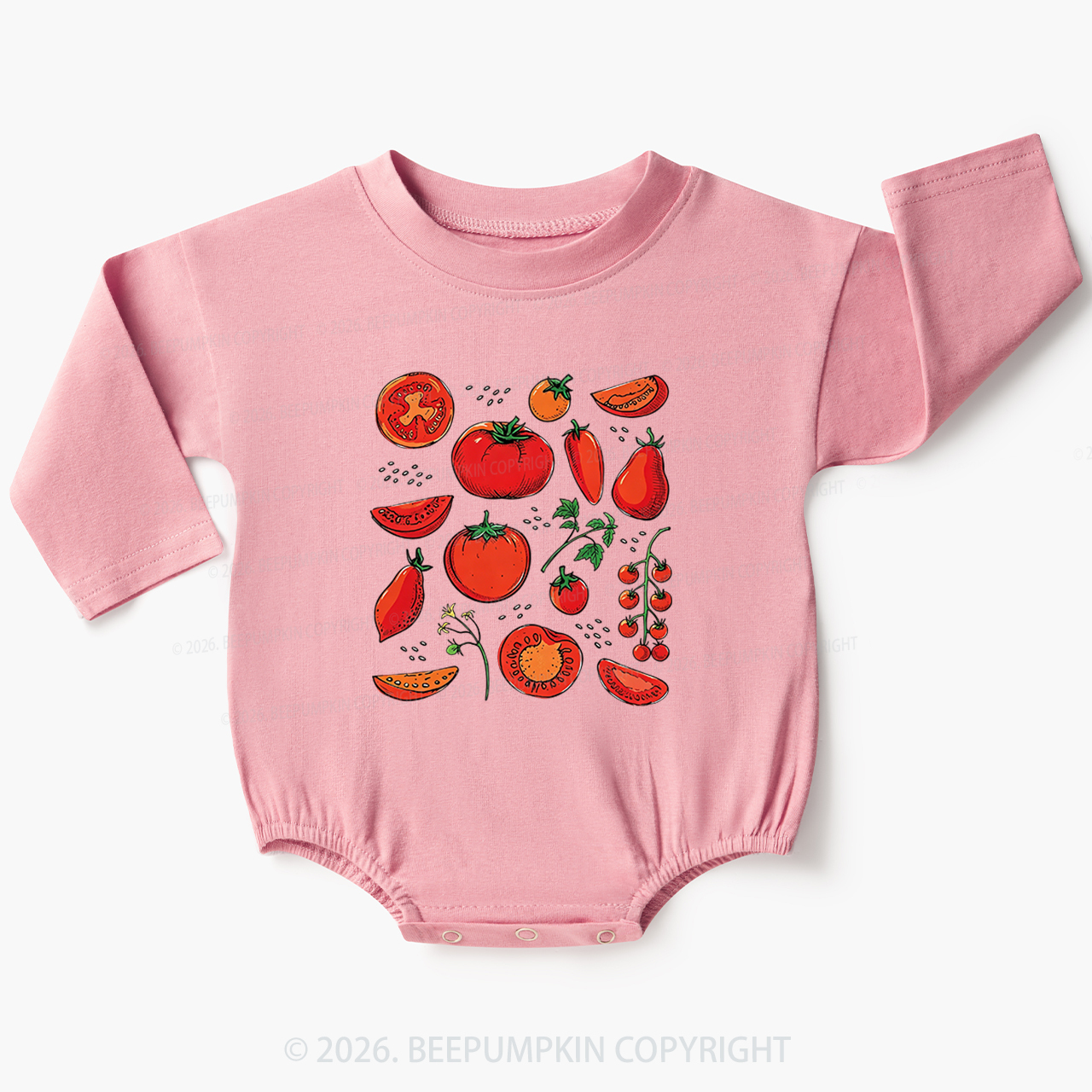 Tiny Tomato Patch Baby Bubble Romper