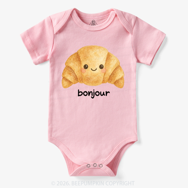 Bonjour Cute Croissant Bodysuit