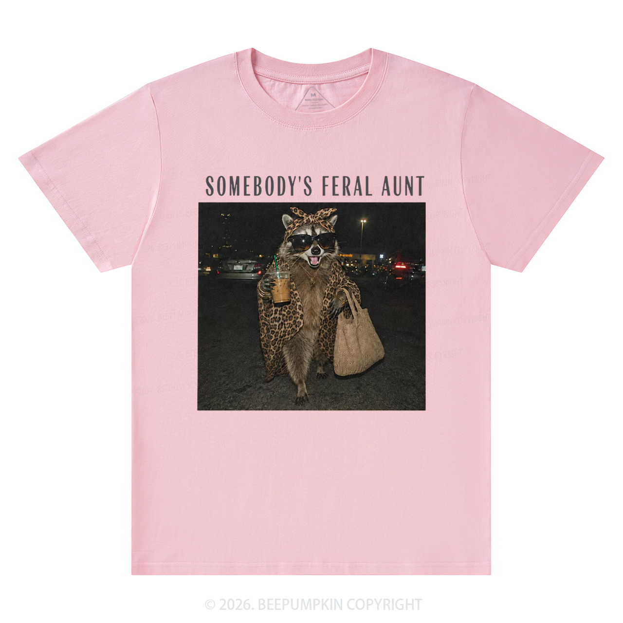 Personalized Somebody's Feral Aunt Funny Raccoon T-Shirts