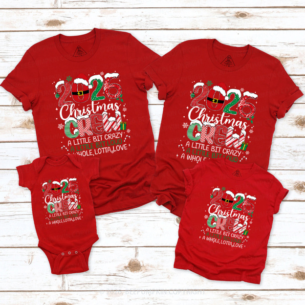 Holiday Cheer Crew 2026 Family Matching T-Shirts Beepumpkin