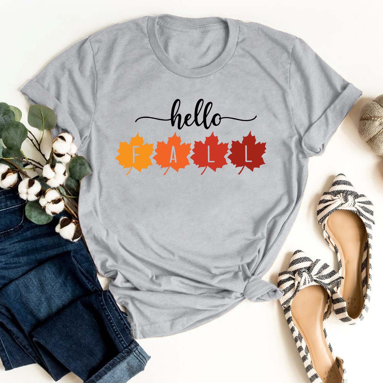 Hello Fall Autumn T-shirt