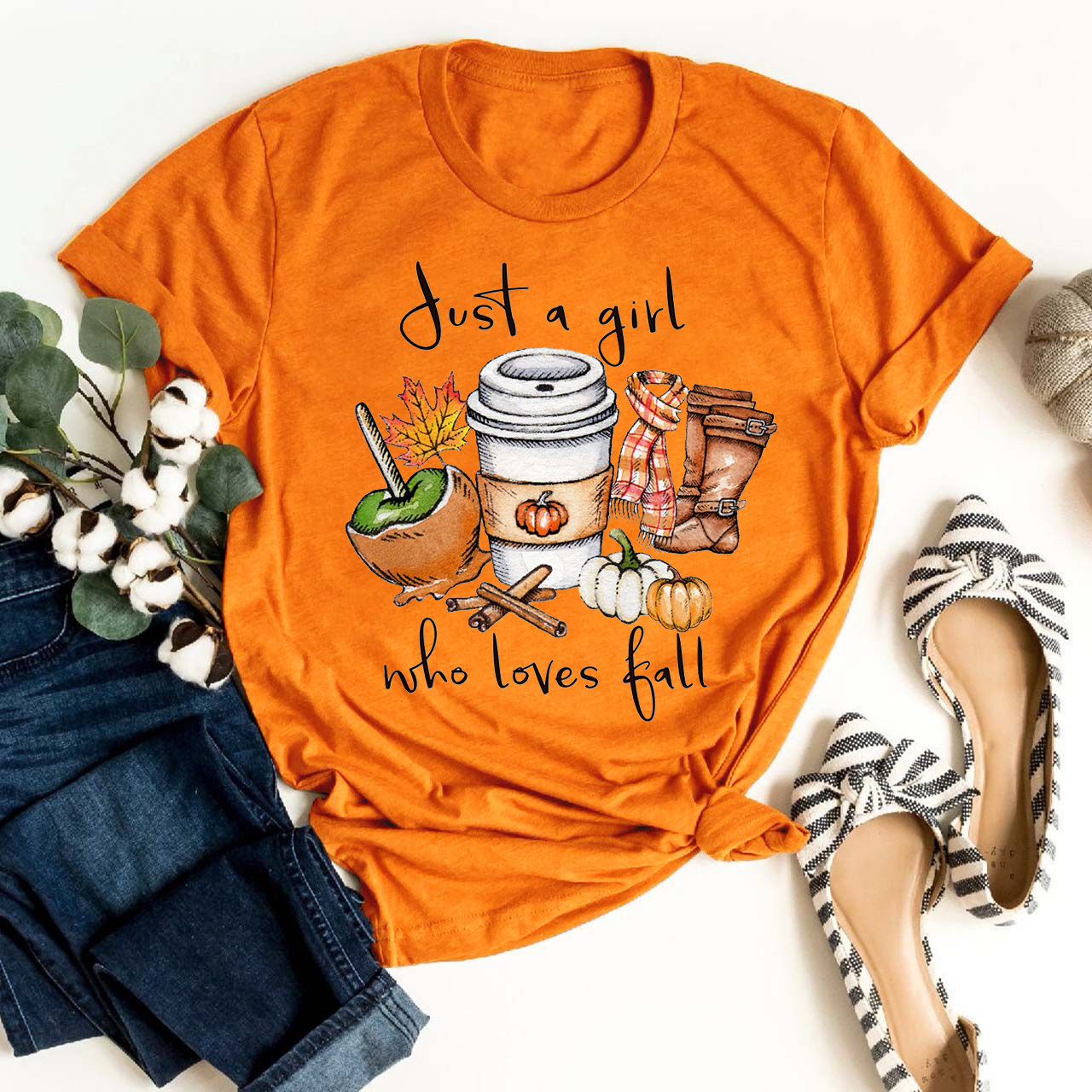 Just A Girl Who Loves Fall Shirt For Her