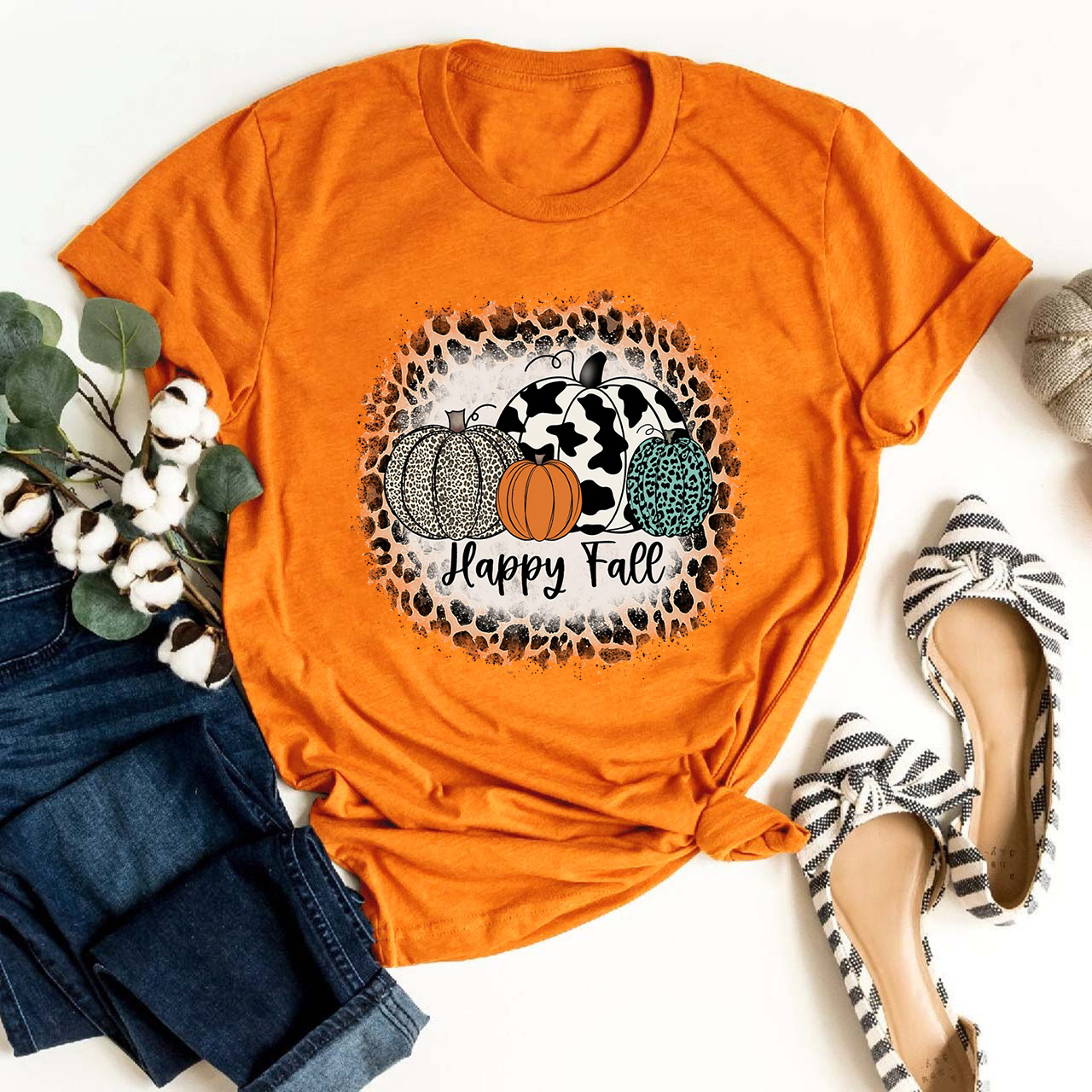 Happy Fall Pumpkin Shirt For Her