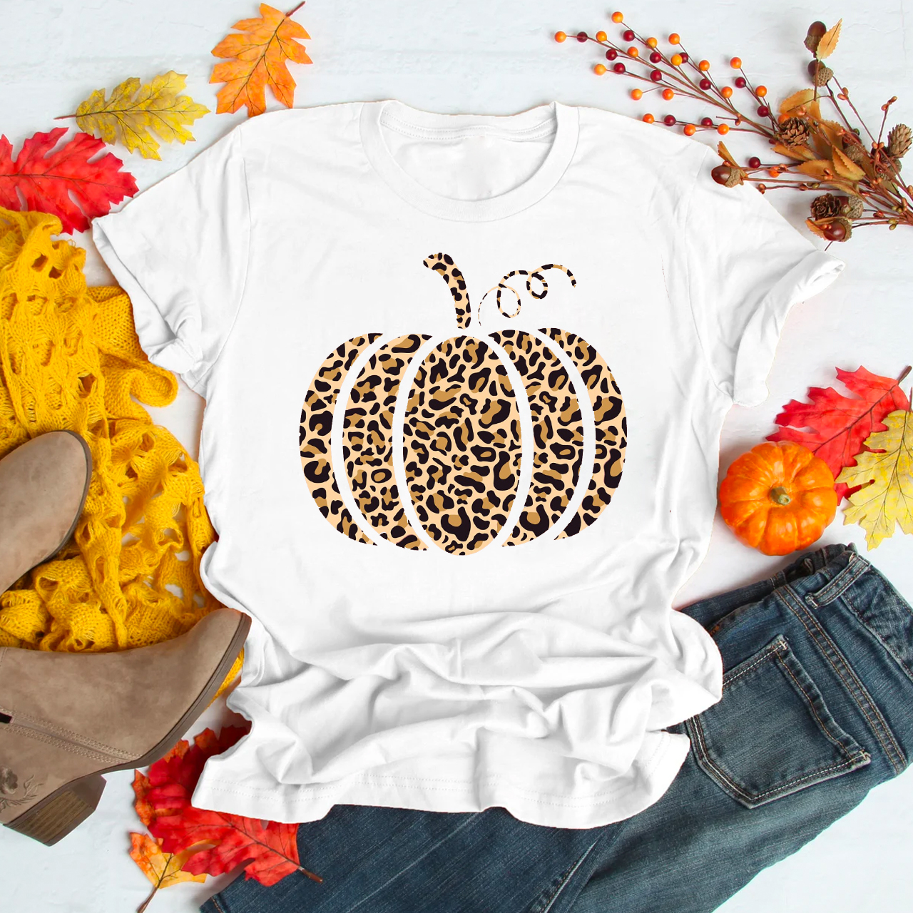 Cheetah Pumpkin Shirt For Her