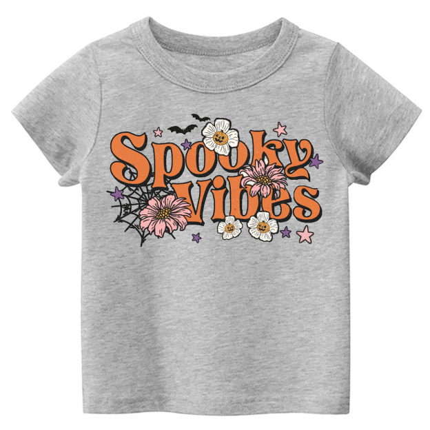 Spooky Vibes Retro Cute Kids Shirt 