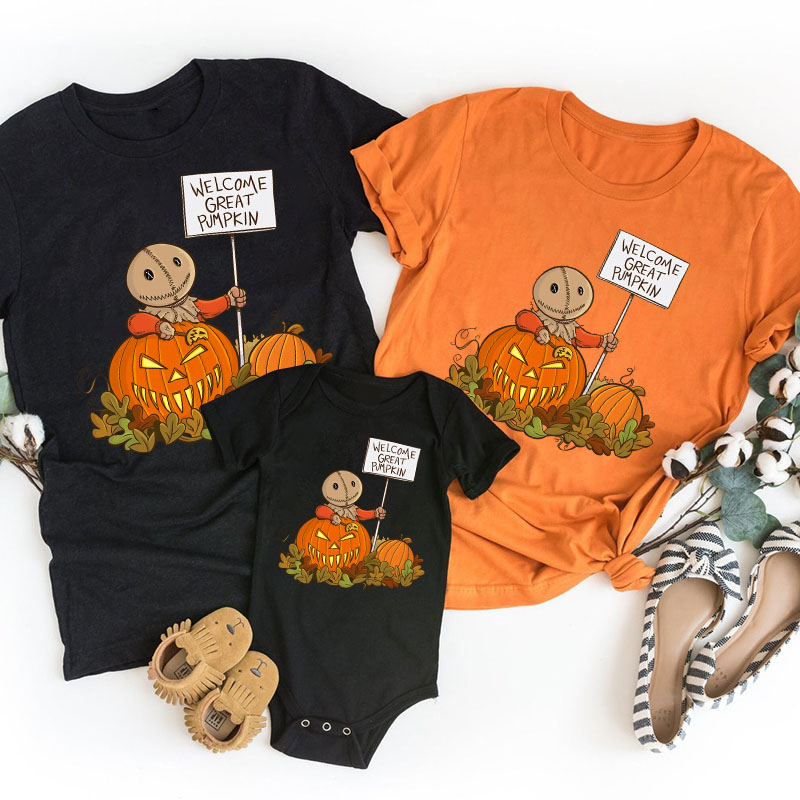 Welcome Great Pumpkin Halloween Matching Shirts