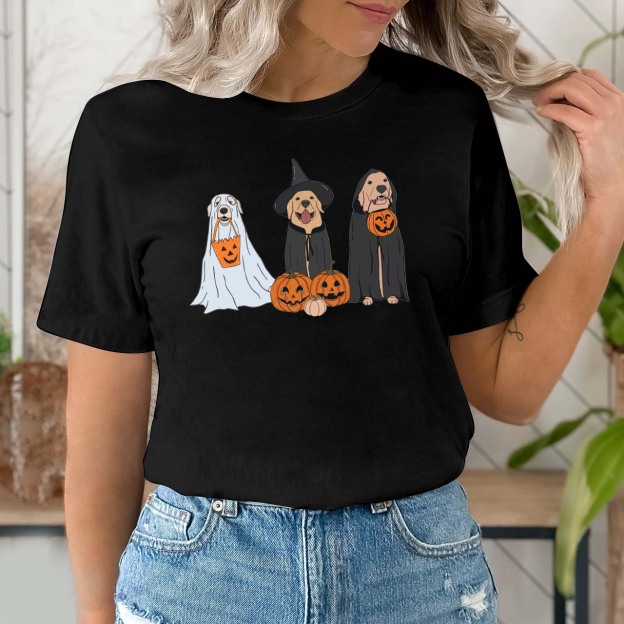 Spooky Season Ghost Dogs Shirt For Her