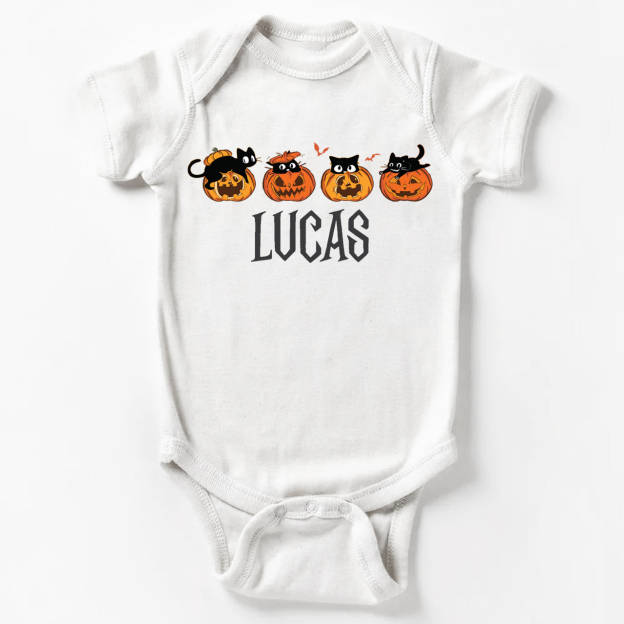 Personalized Halloween Pumpkin Bodysuit For Baby