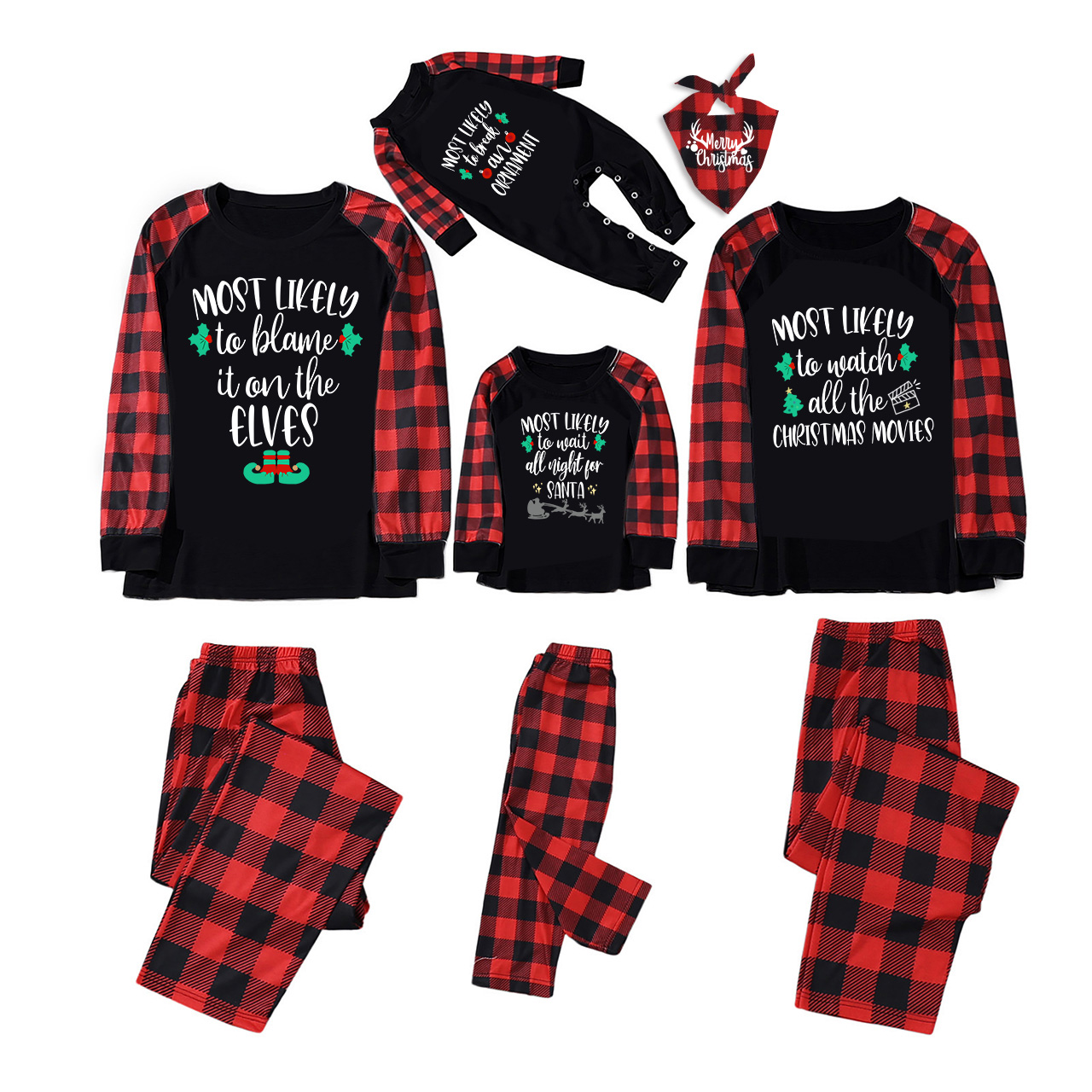 Most Likely to Get Lit Christmas Family Pajamas