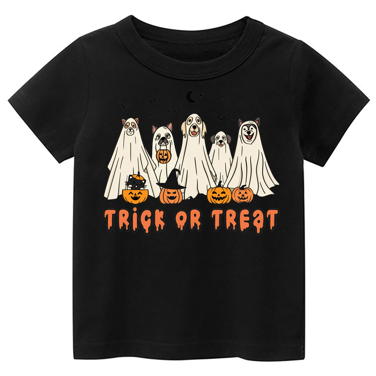 Dogs Trick Or Treat Halloween Kids Shirt 