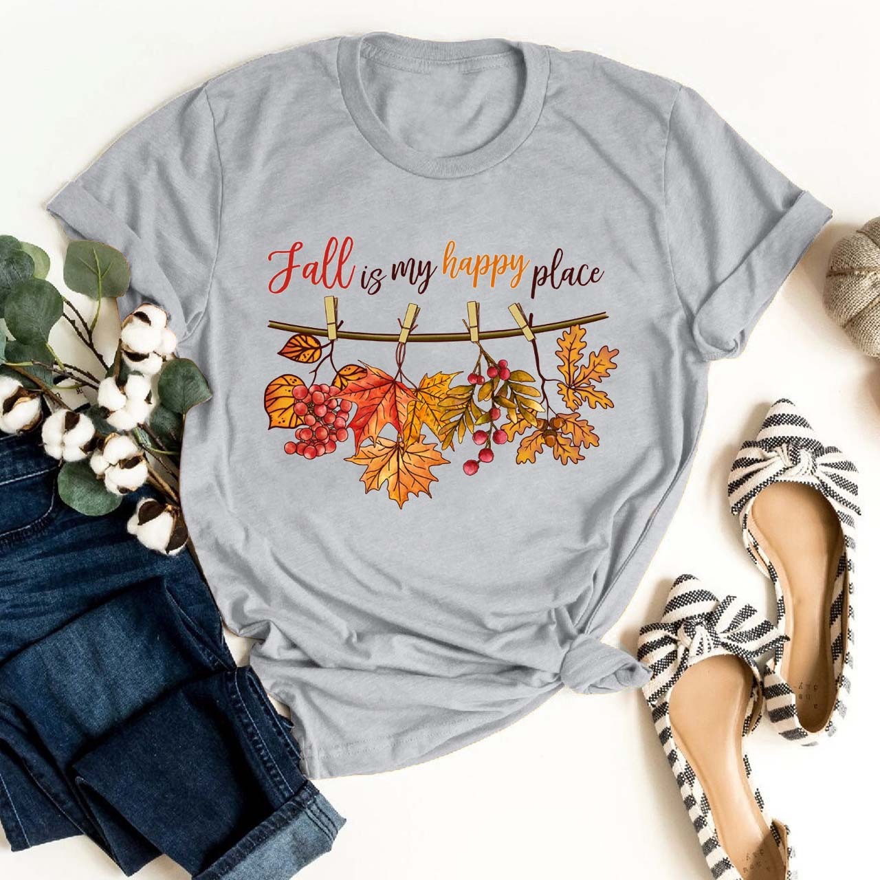 Fall Is My Happy Place Shirt For Her