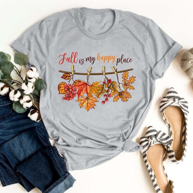 Fall Is My Happy Place Shirt For Her