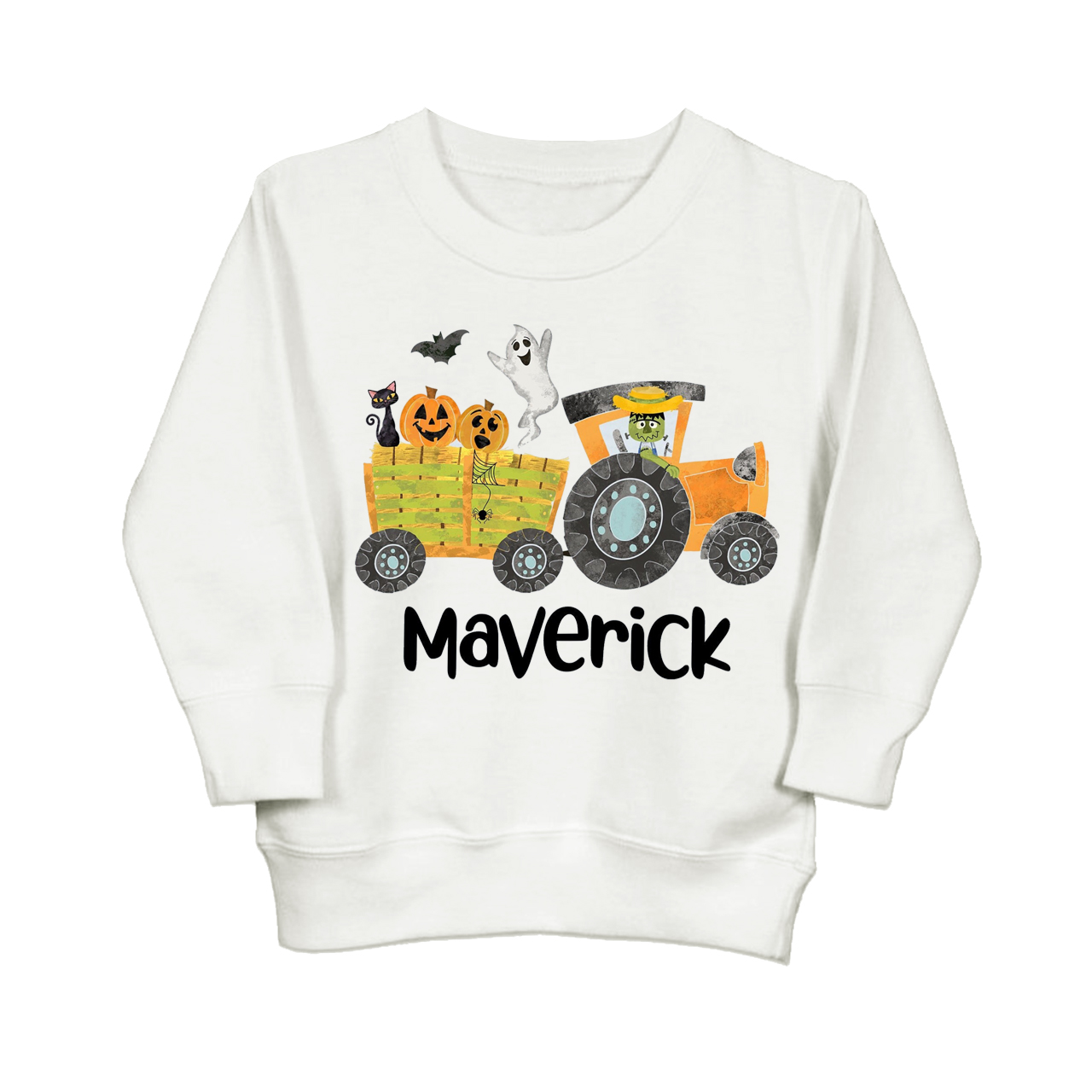Personalized Cute Hayride Kids Sweatshirt