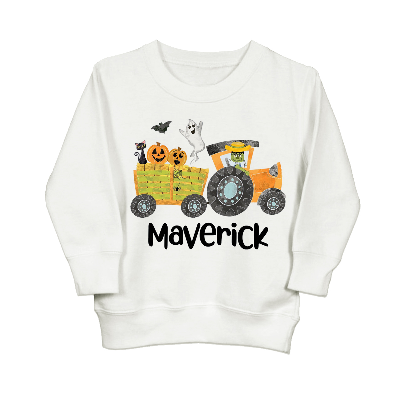 Personalized Cute Hayride Kids Sweatshirt