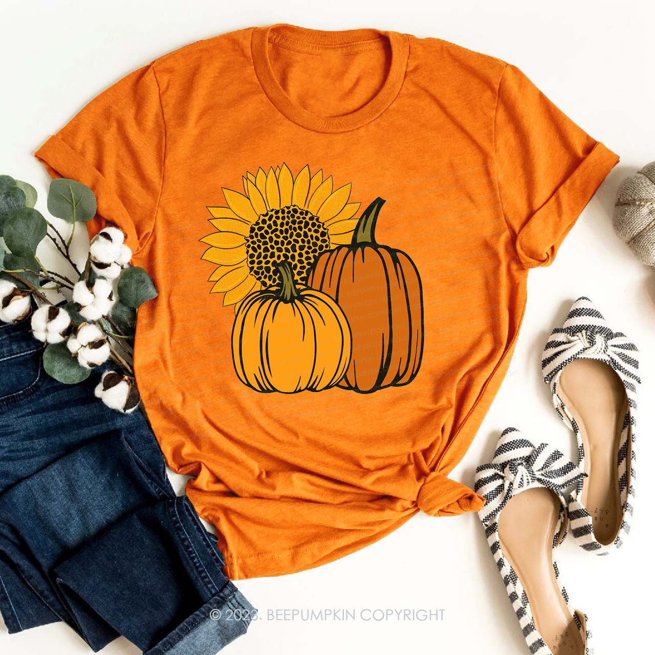 Sunflower Pumpkin Autumn Gifts Shirts