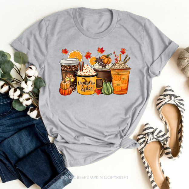 Retro Coffee And Maple Leaf Fall Shirts