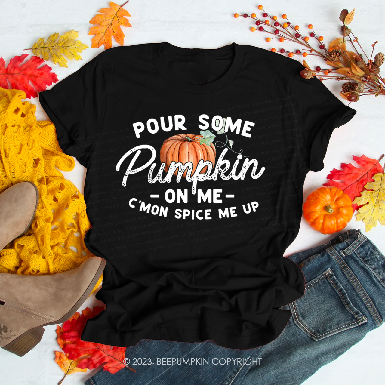 Pour Some Pumpkin On Me Shirt Beepumpkin
