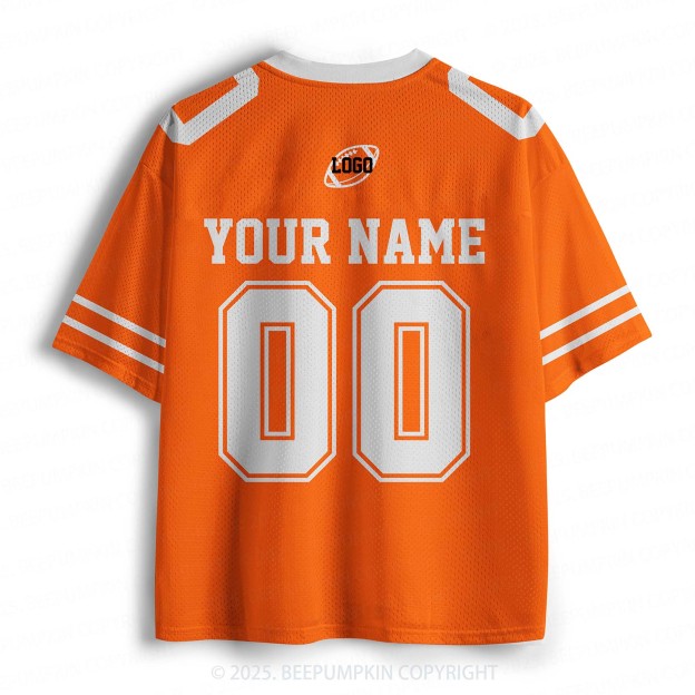 Personalized Team Name & Number Orange Adult Sport Jersey Beepumpkin