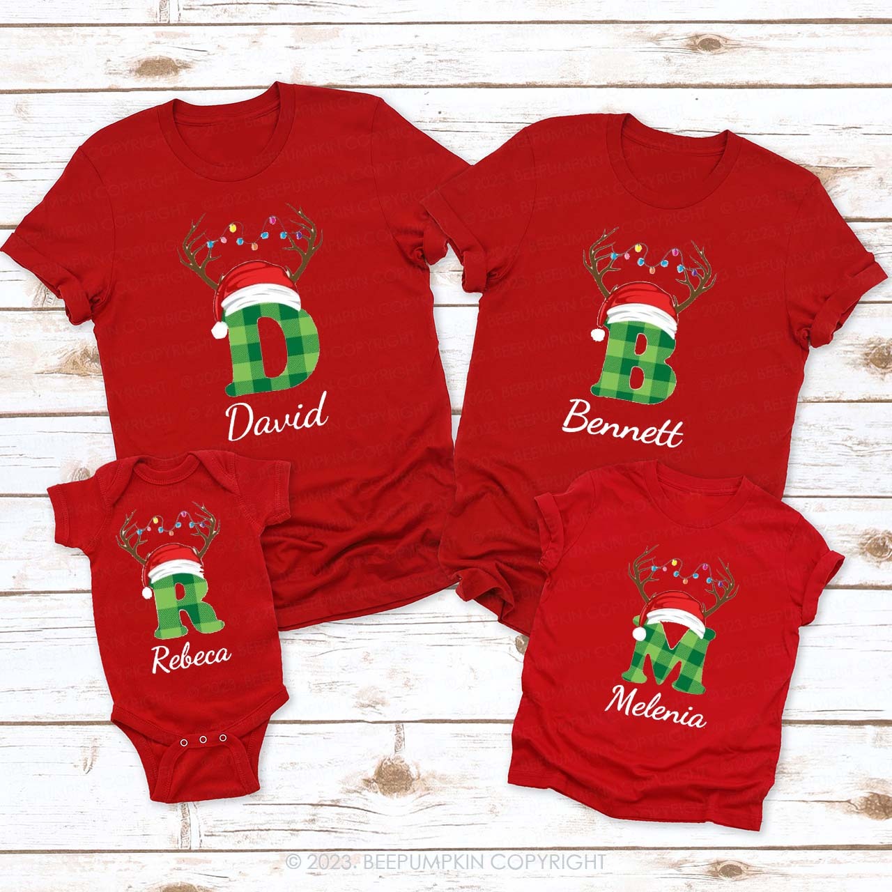 Personalized Monogrammed Family Matching Shirts Beepumpkin