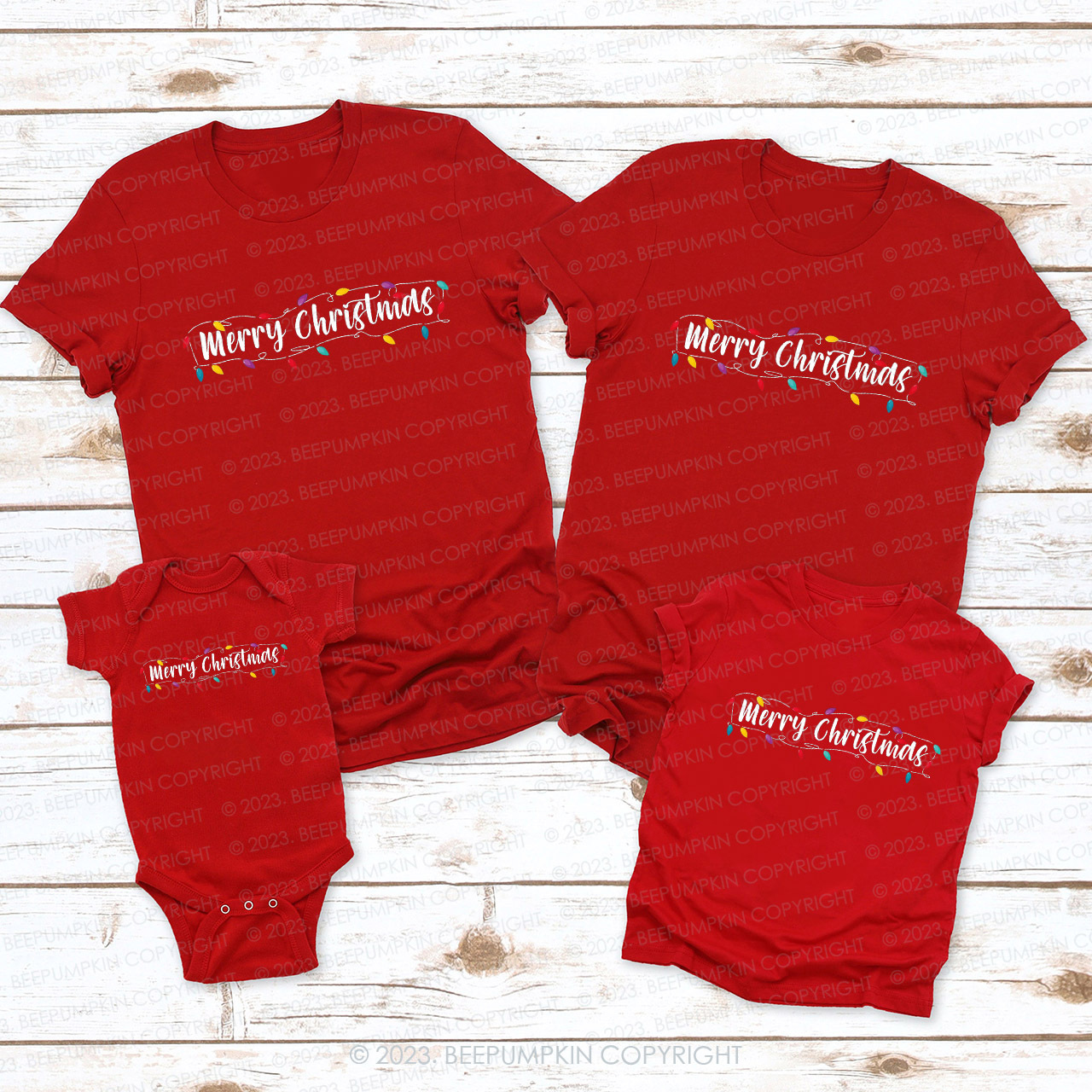 Merry Christmas Family Matching Shirts Beepumpkin