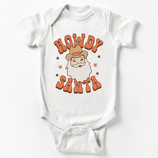 Baby Christmas Bodysuit - Howdy Santa