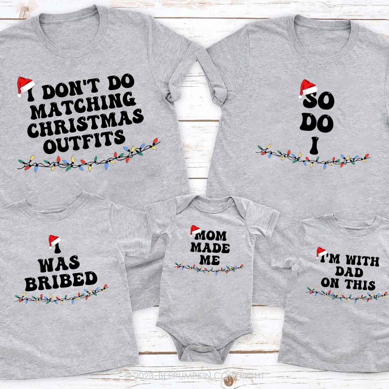 Funny Group Christmas Family Matching Shirts Beepumpkin