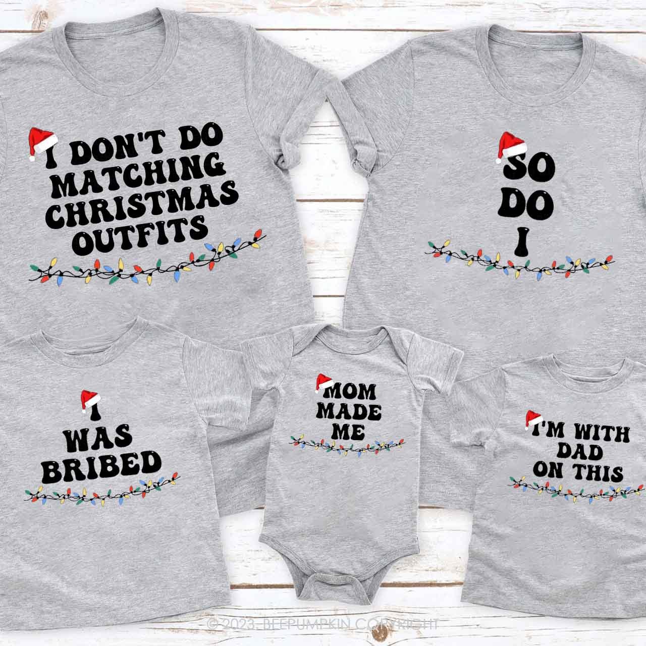 Funny Group Christmas Family Matching Shirts Beepumpkin