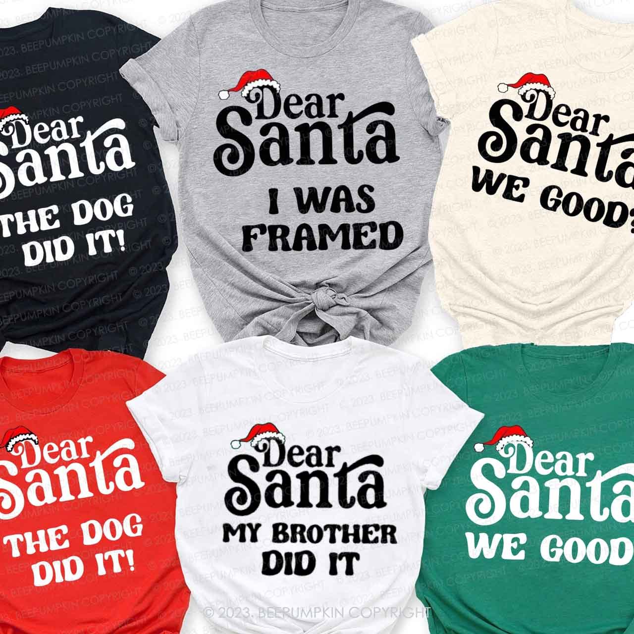 46 Quotes Dear Santa  Christmas Family Matching Shirts Beepumpkin