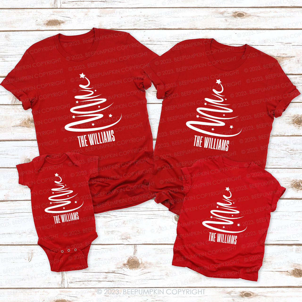 Star Trails Christmas Family Matching Shirts Beepumpkin