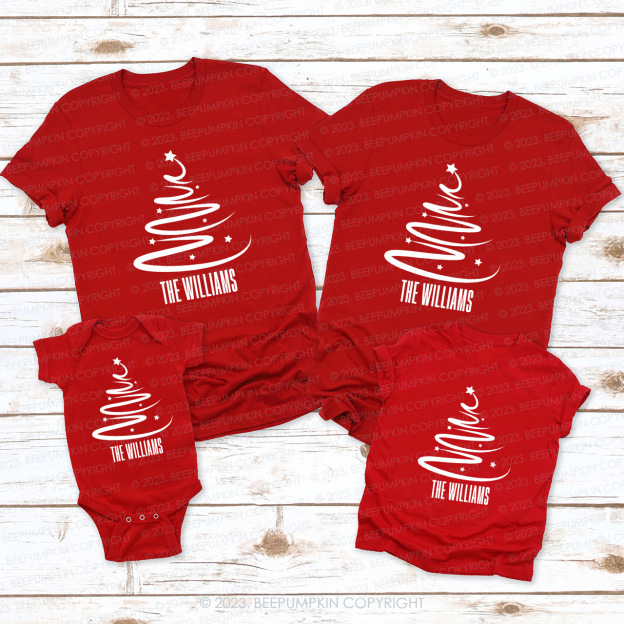 Star Trails Christmas Family Matching Shirts Beepumpkin
