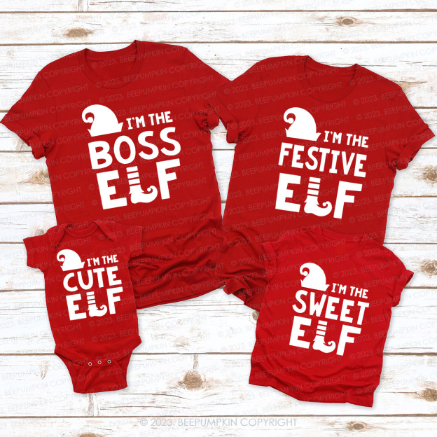 Personalized Elf Squad Matching Family Christmas Shirts Beepumpkin