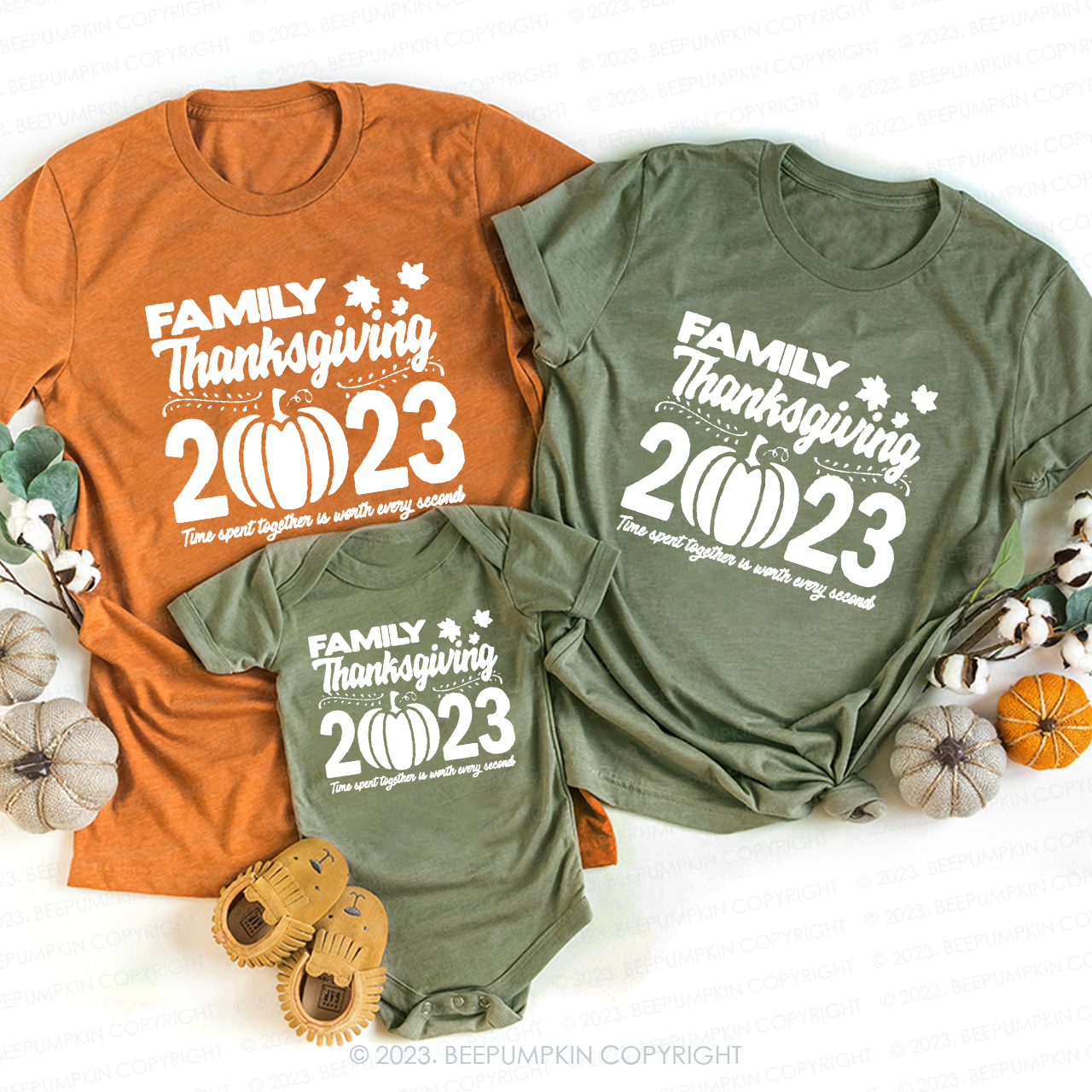 Thanksgiving Every Second of Family Time is Precious Shirt Beepumpkins