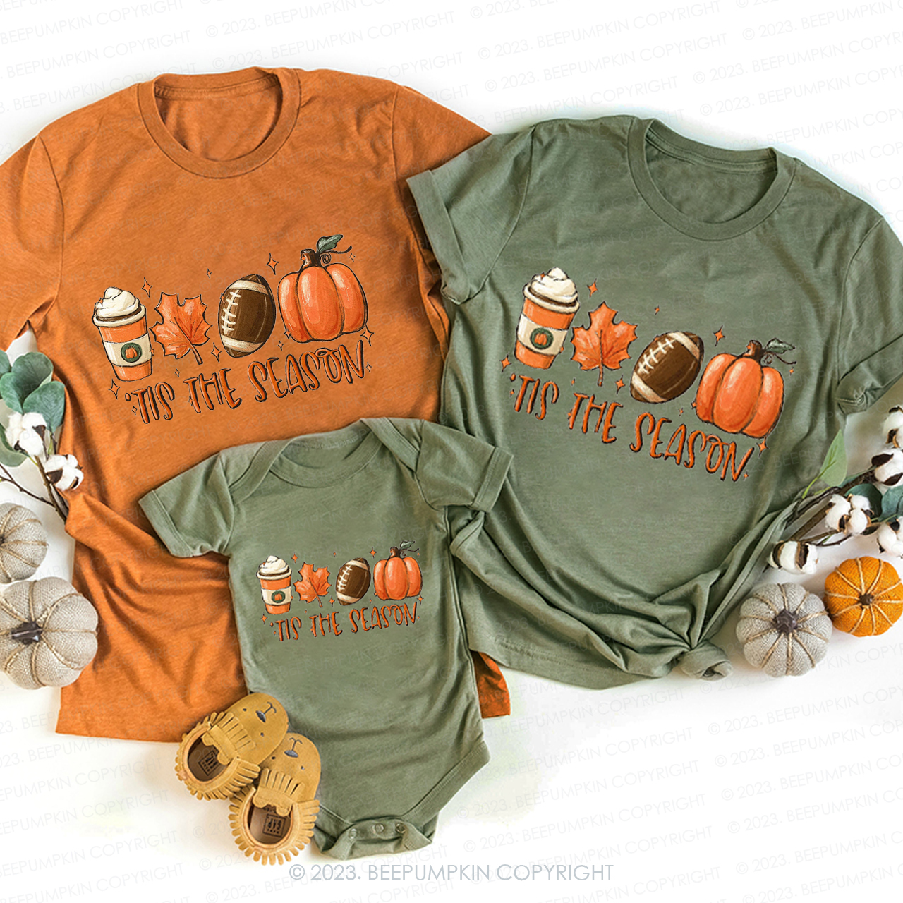 Thanksgiving This the Season Hot Coffee Family Shirts Beepumpkin