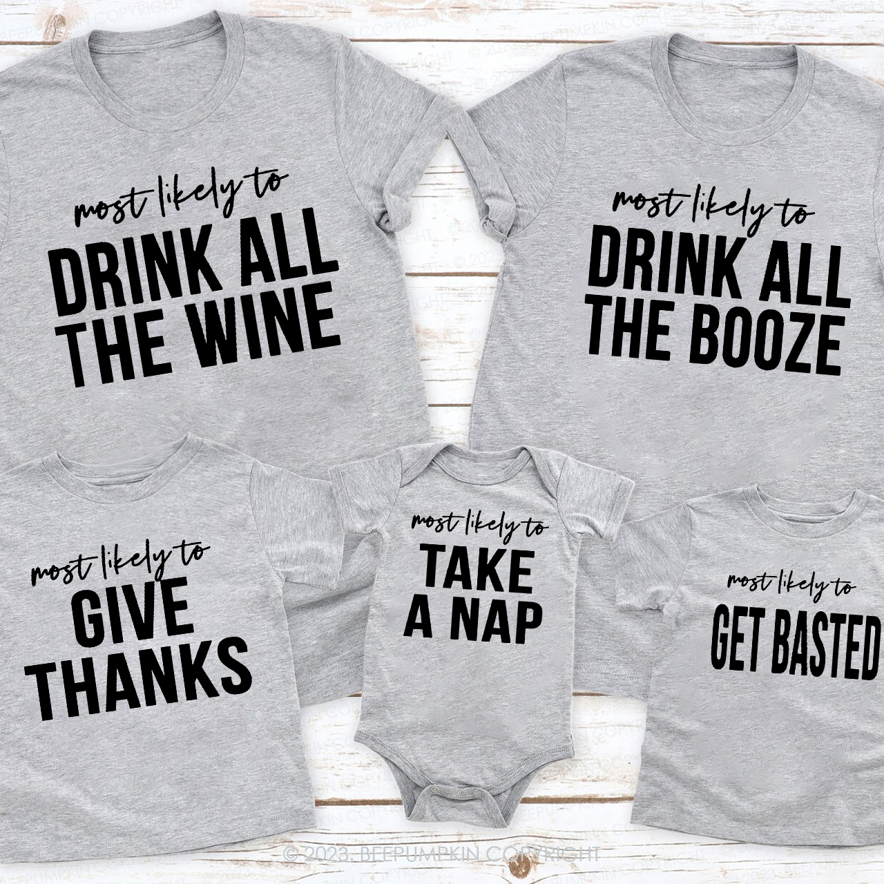 Most Likely To Thanksgiving Friendsgiving Shirts Beepumpkin