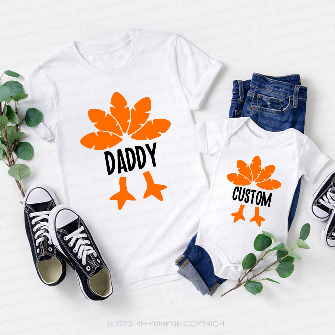 Turkey FamilyThanksgiving Dinner Matching Family Shirts Beepumpkin