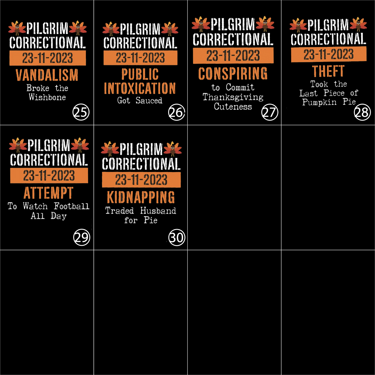 Pilgrim Correctional Matching Family Thanksgiving Shirts Beepumpkin