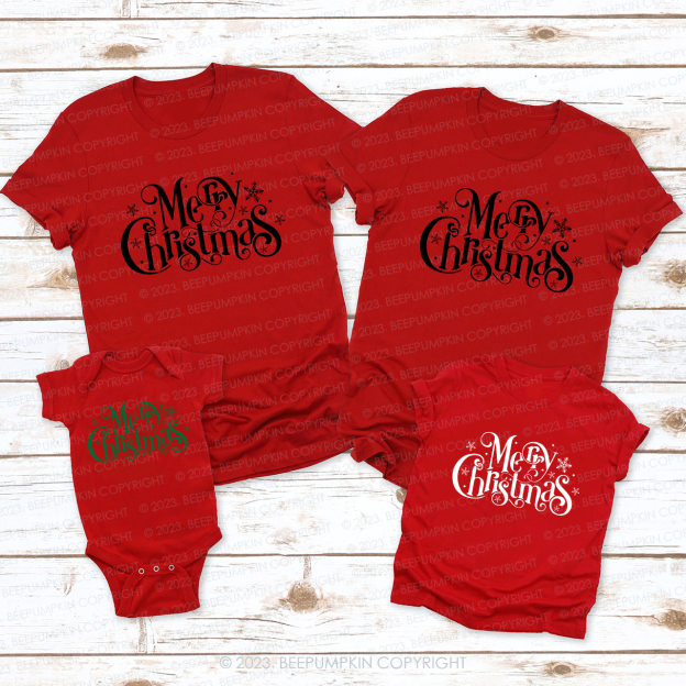 Vintage Merry Christmas Shirts For Family Beepumpkin