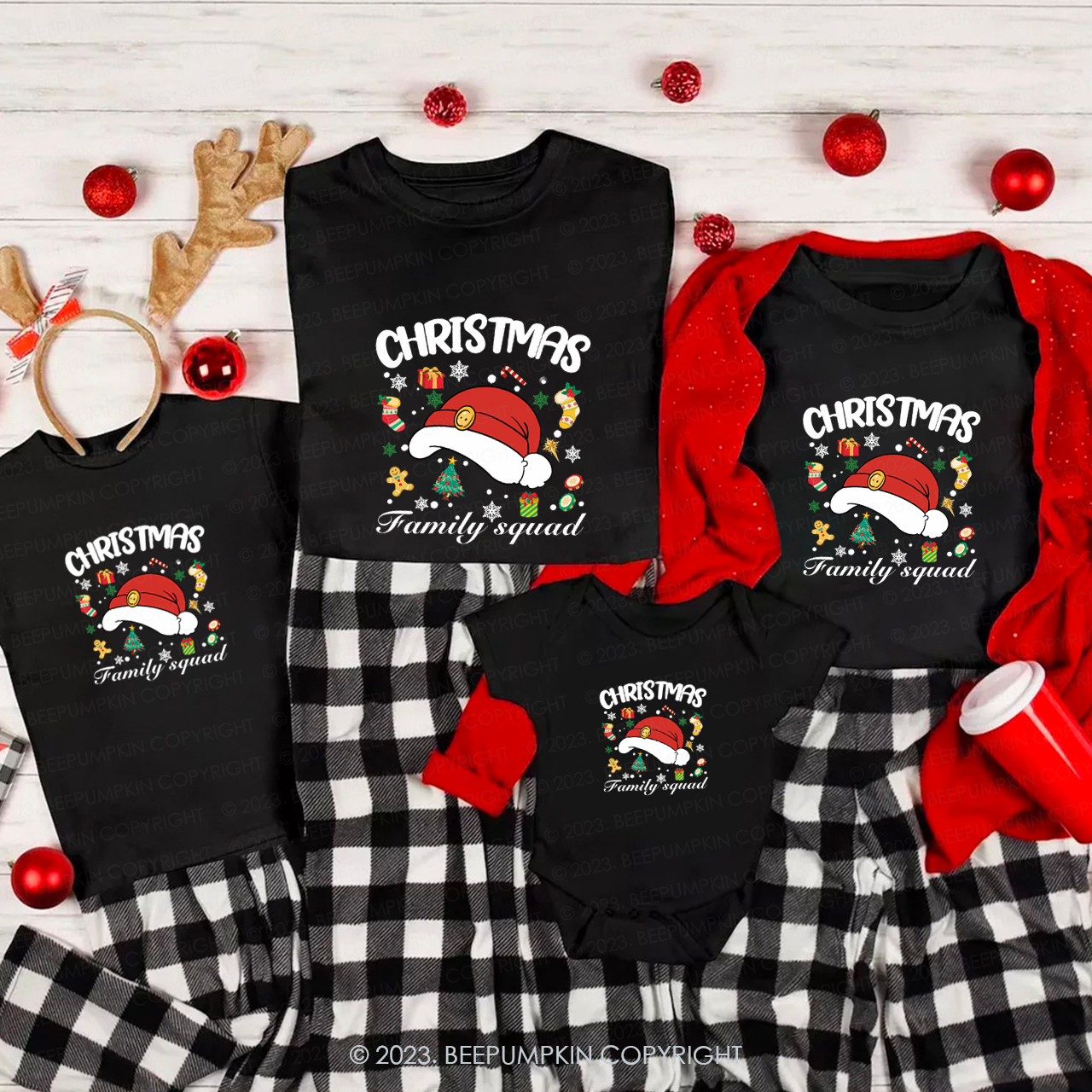 Lost Santa Hat on Christmas Eve Matching Tees For Family Beepumpkin
