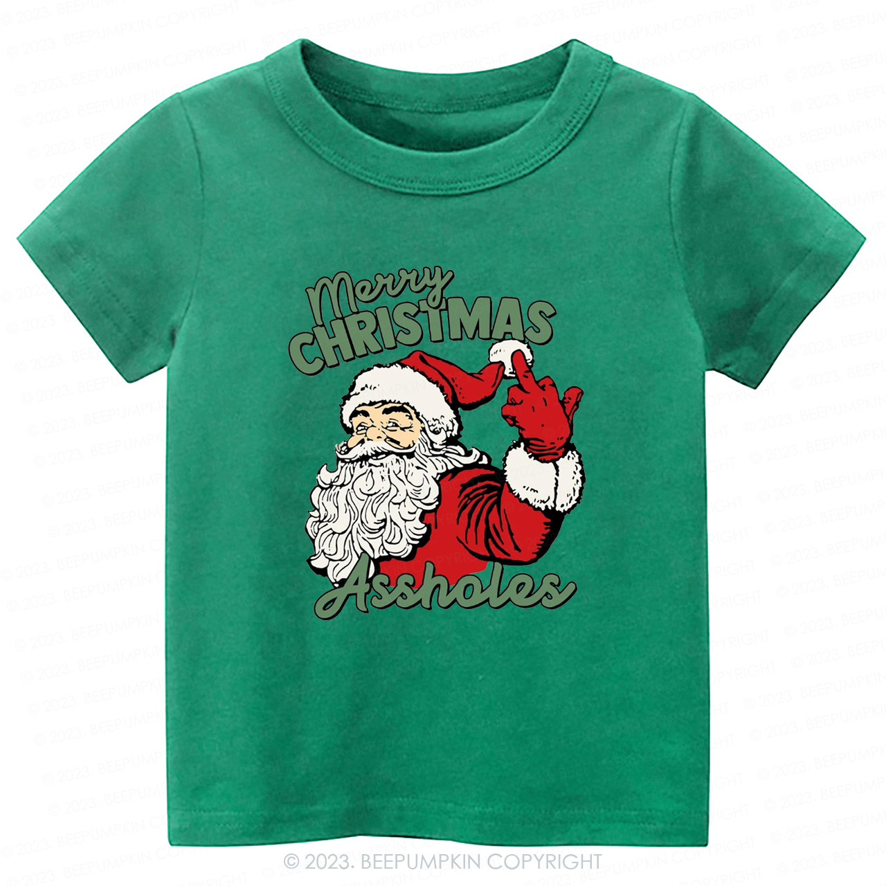 Retro Santa Funny Sarcastic Tees For Kids Beepumpkin