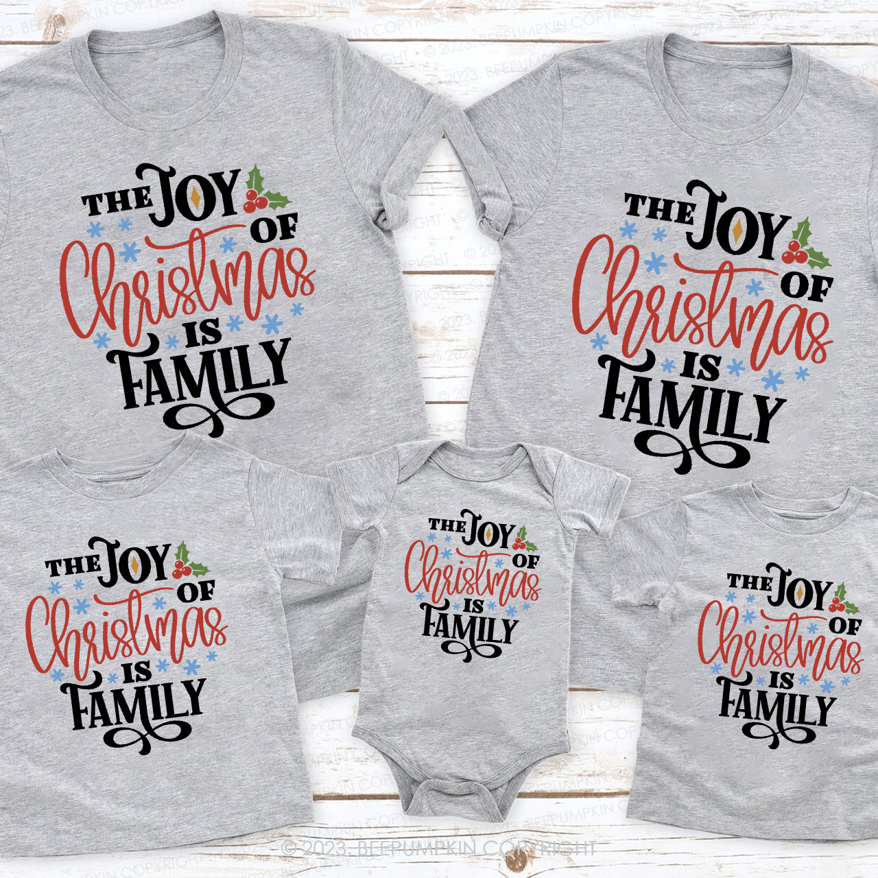 The Joy Of Christmas Is Family Matching Shirts Beepumpkin