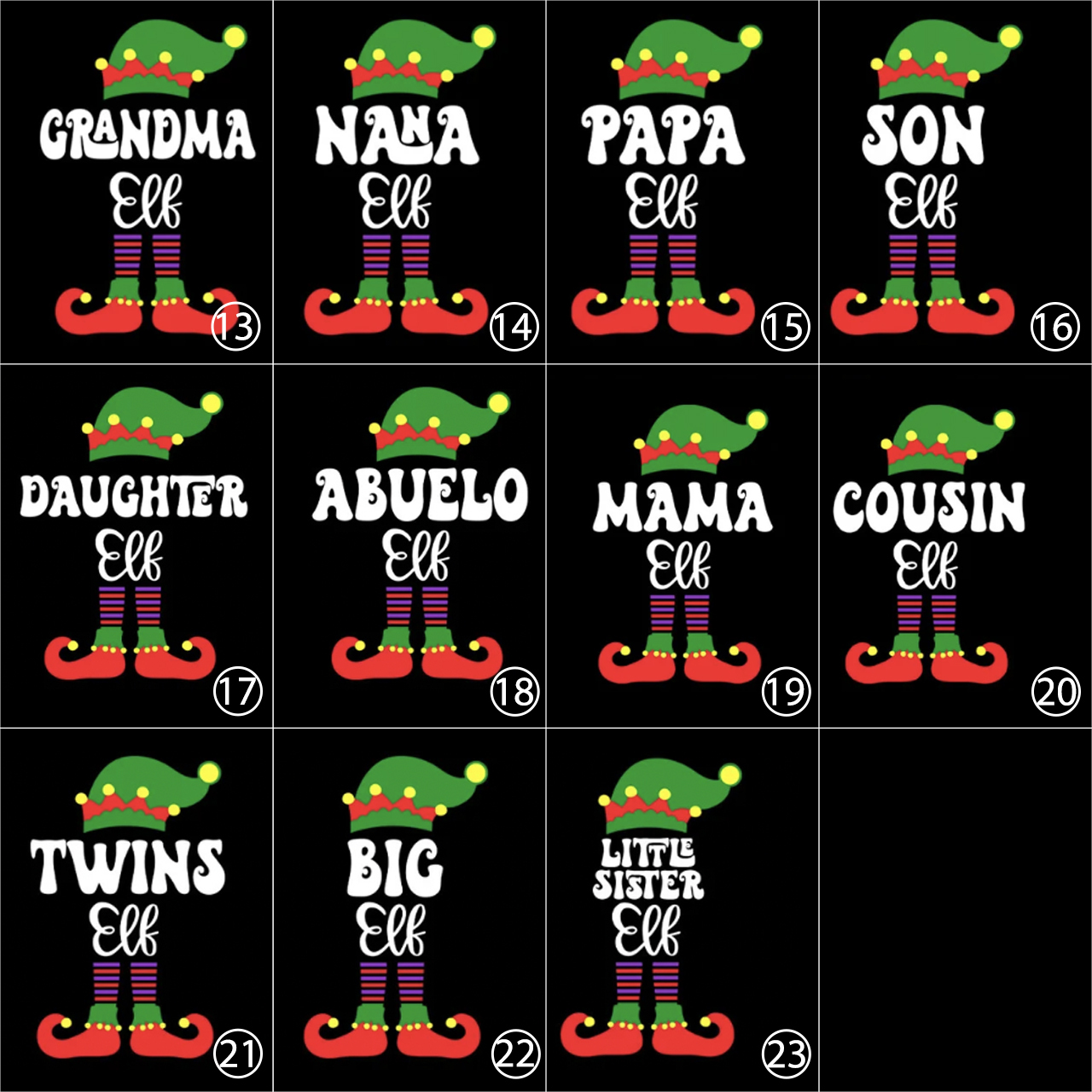 Personalized Custom Christmas Elf Family Matching Shirts Beepumpkin