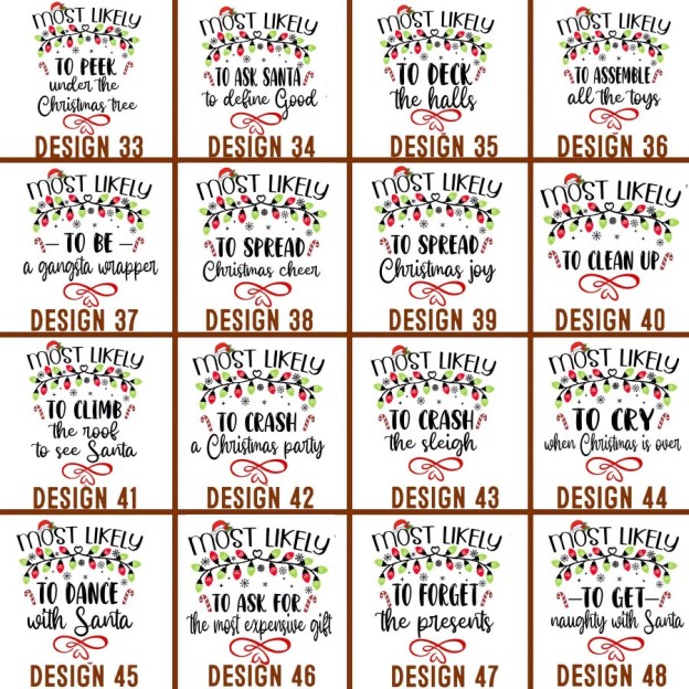 64 Quotes Most Likely And Custom Christmas Family Sweatshirts