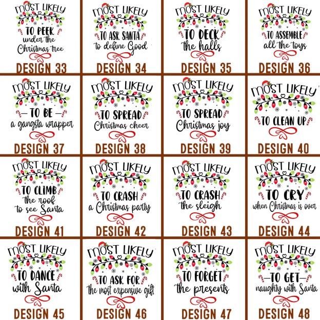 64 Quotes Most Likely And Custom Christmas Family Matching Pajamas Beepumpkin