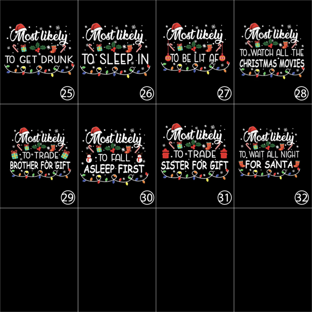 Family Matching Funny Christmas Most Likely To Tees Beepumpkin