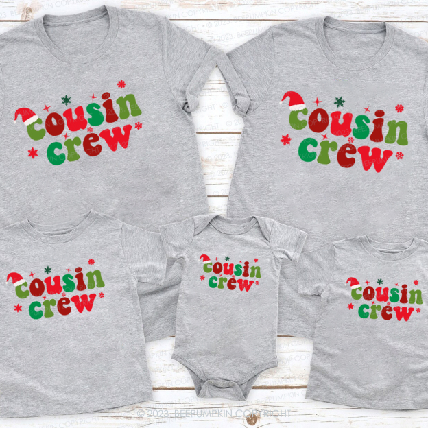 Fashion Cousin Crew Retro Family Matching Tees Beepumpkin